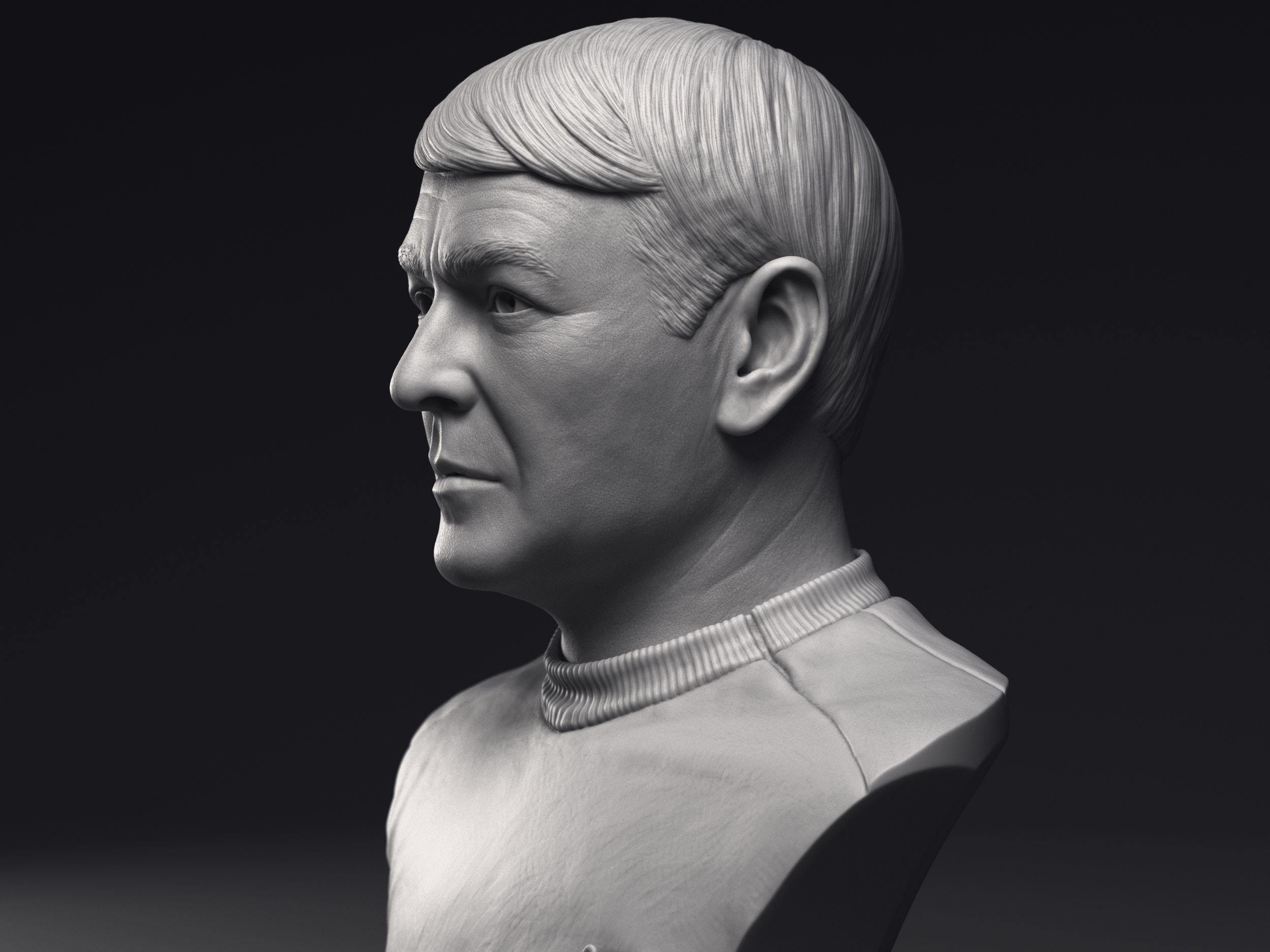 James Doohan as Montgomery Scott Bust Printable 3D Model 3D print model_8