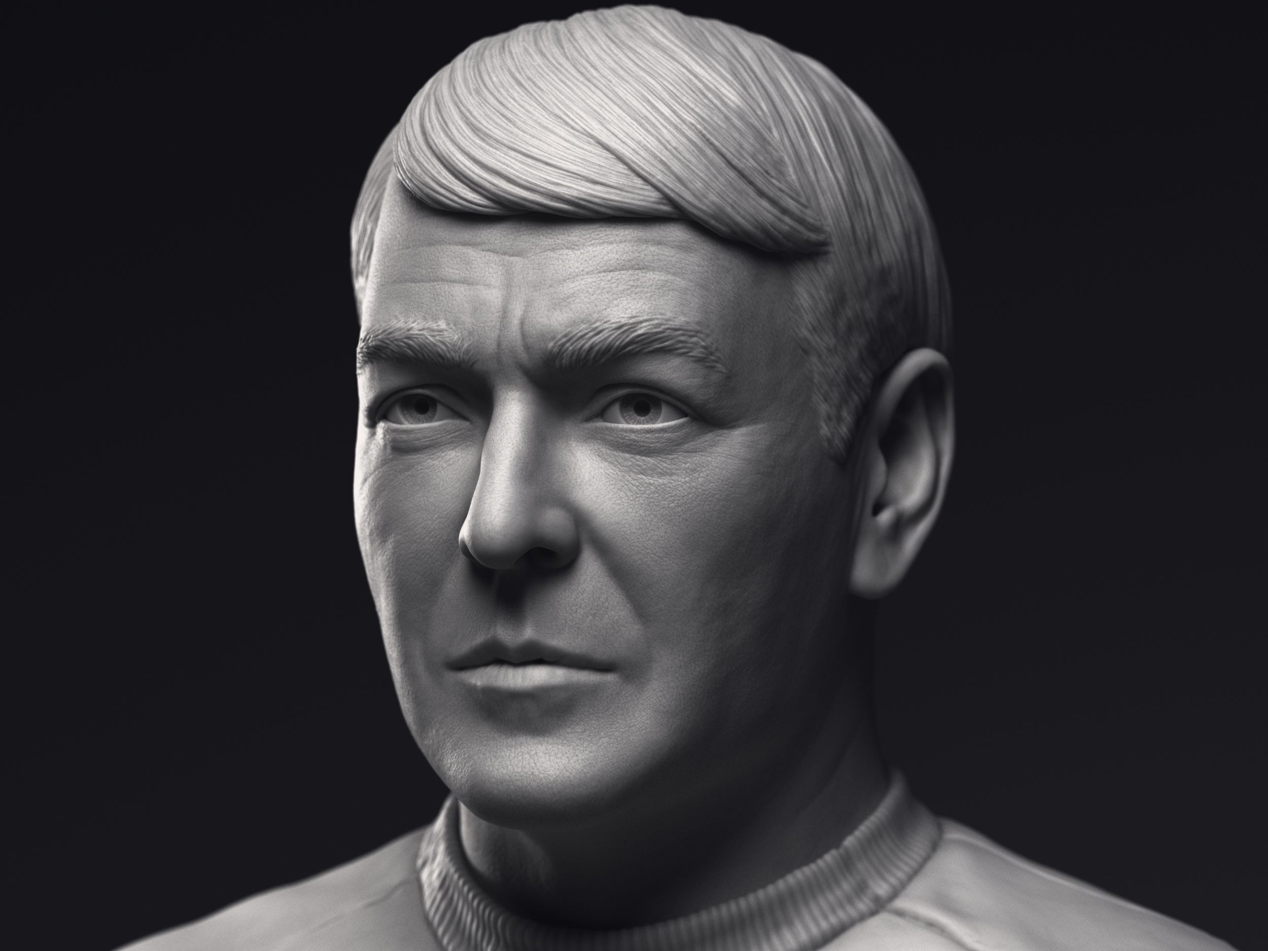 James Doohan as Montgomery Scott Bust Printable 3D Model 3D print model_3
