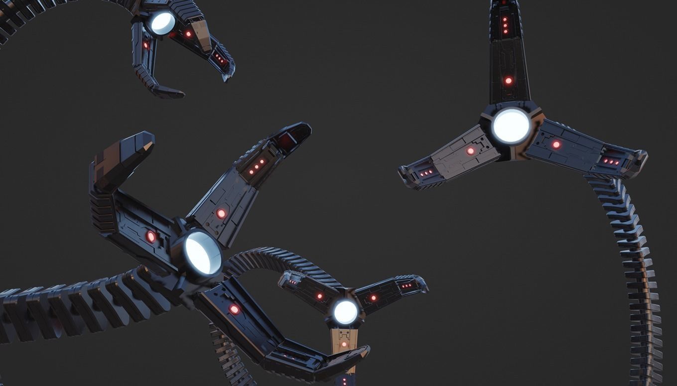 Doctor Octavius tentacles from SpiderMan Free 3D model_3