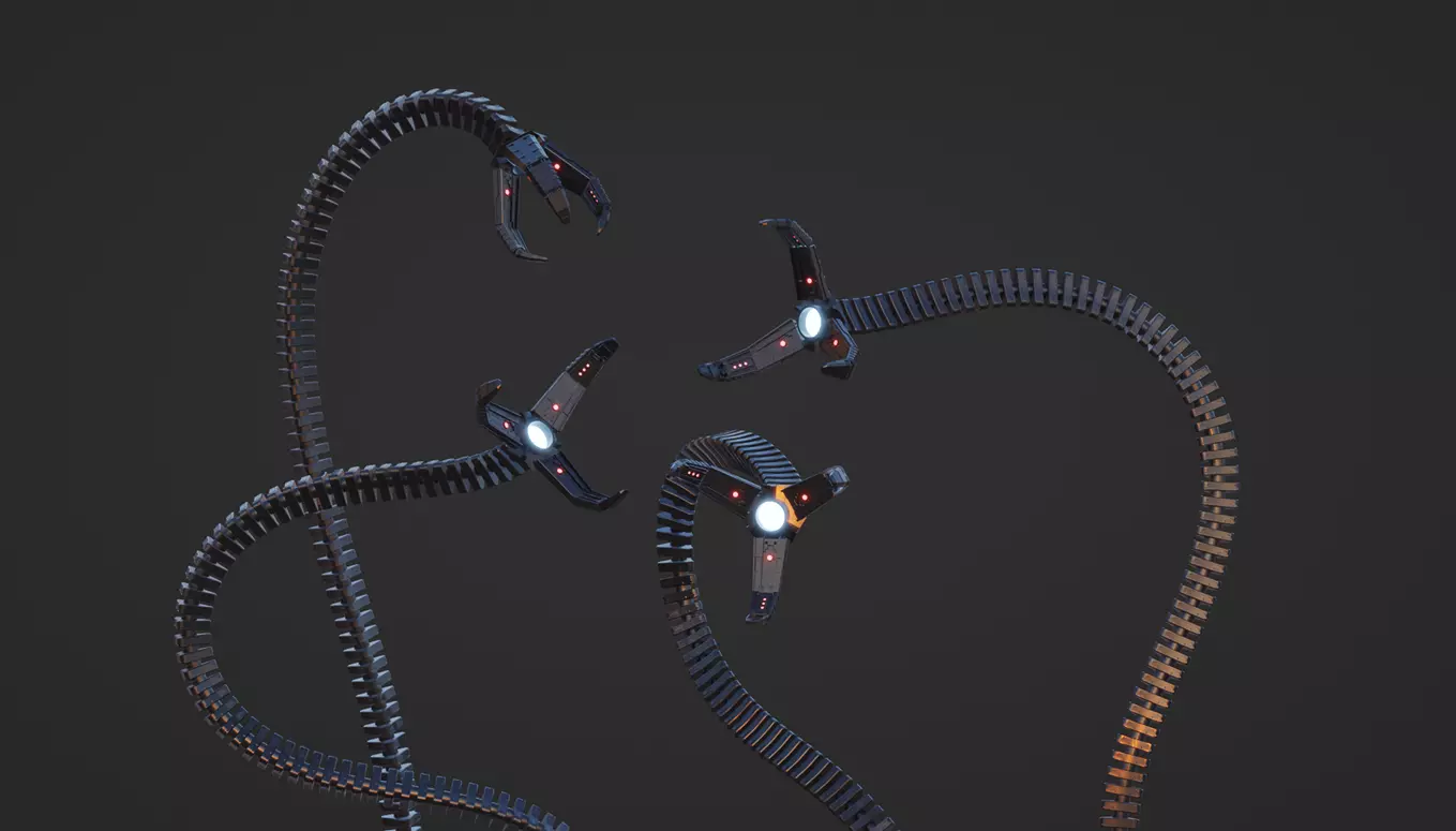 Doctor Octavius tentacles from SpiderMan Free 3D model_0