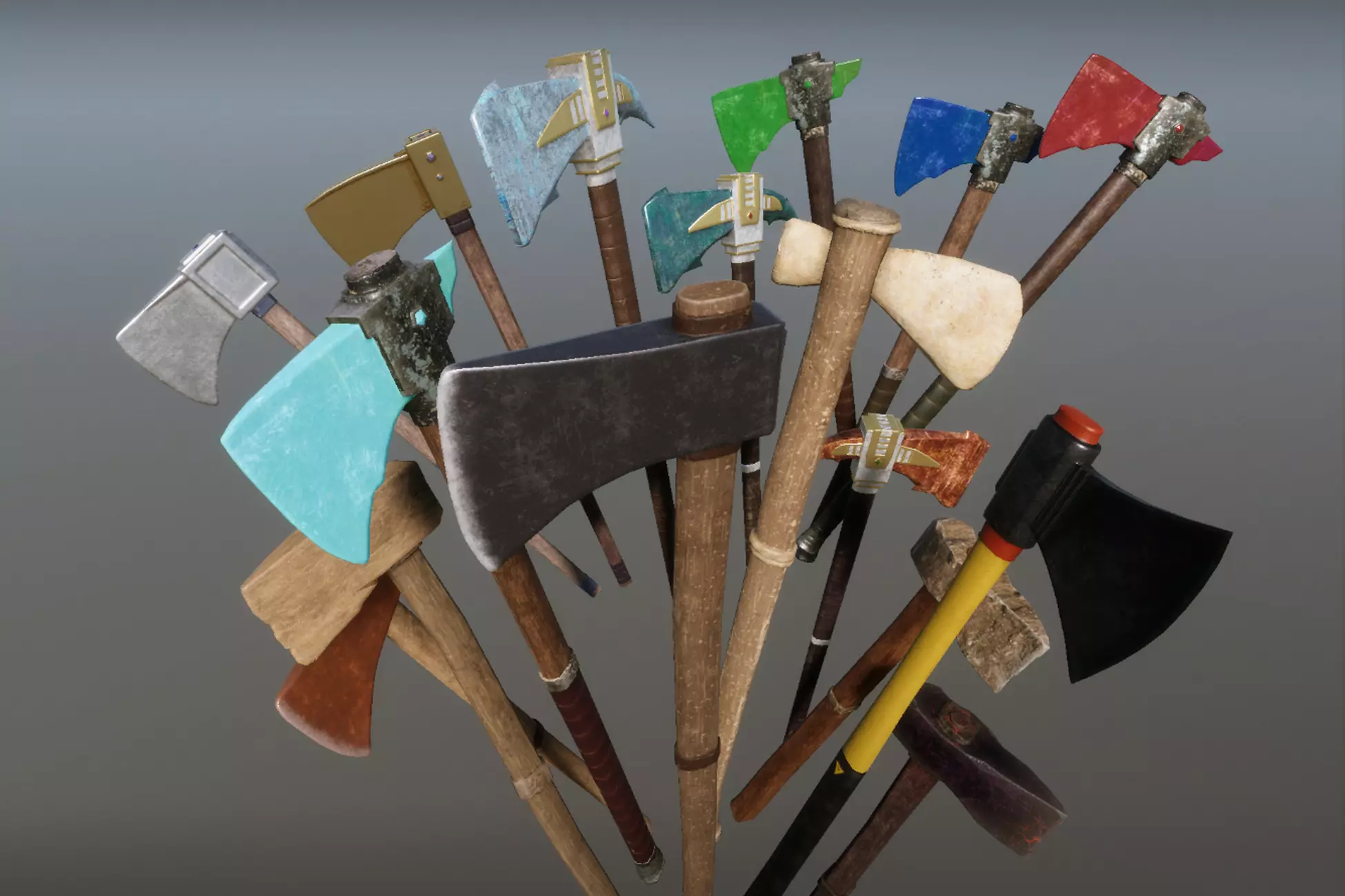 Axes - Full Pack 3D Model Collection_0