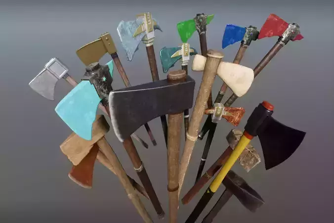 Axes - Full Pack 3D Model Collection Axes - Full Pack 3D Model Collection
