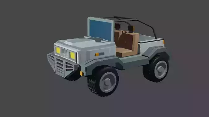 Low poly jeep