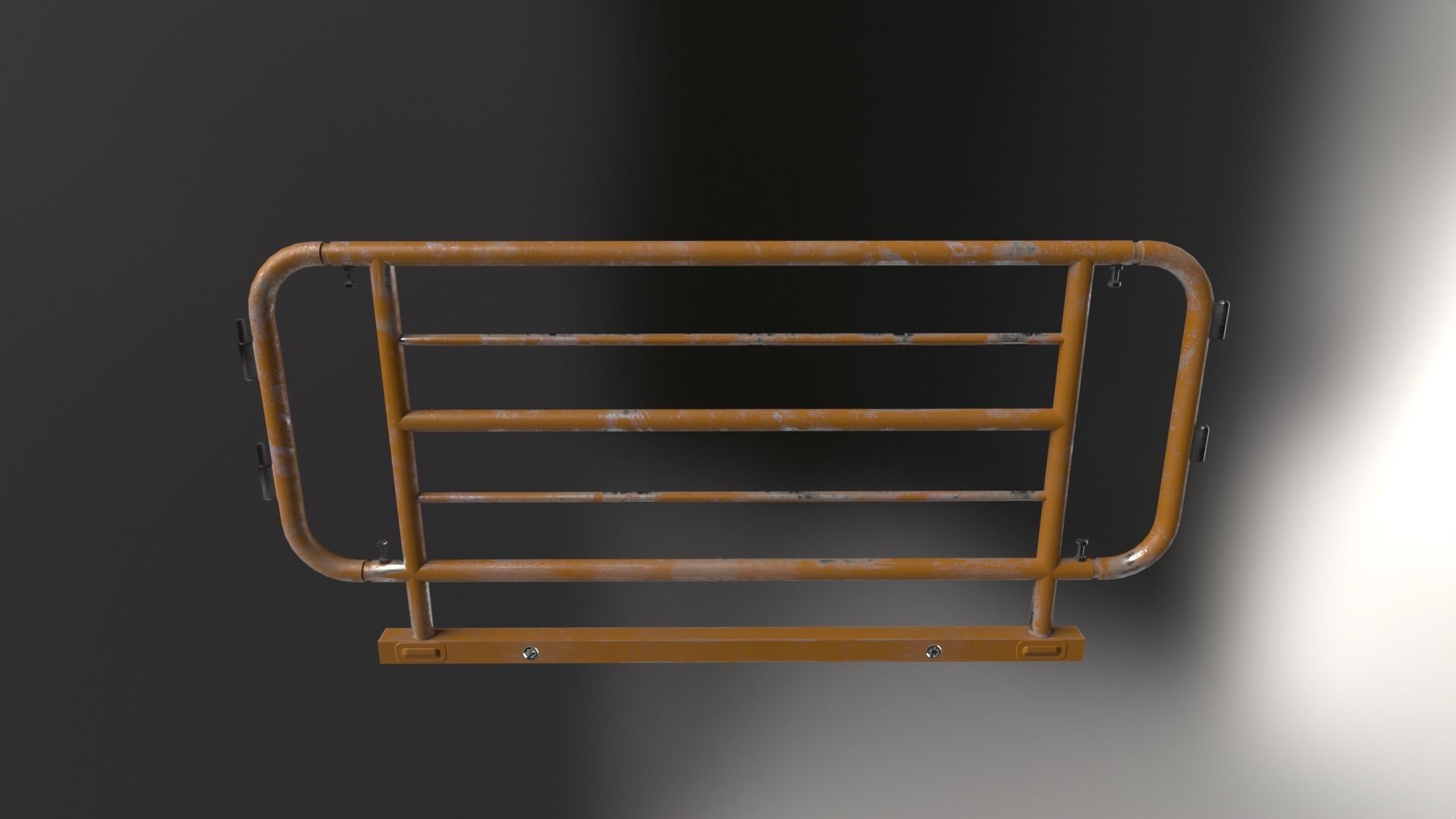 Steel Railing Low-poly 3D model_12
