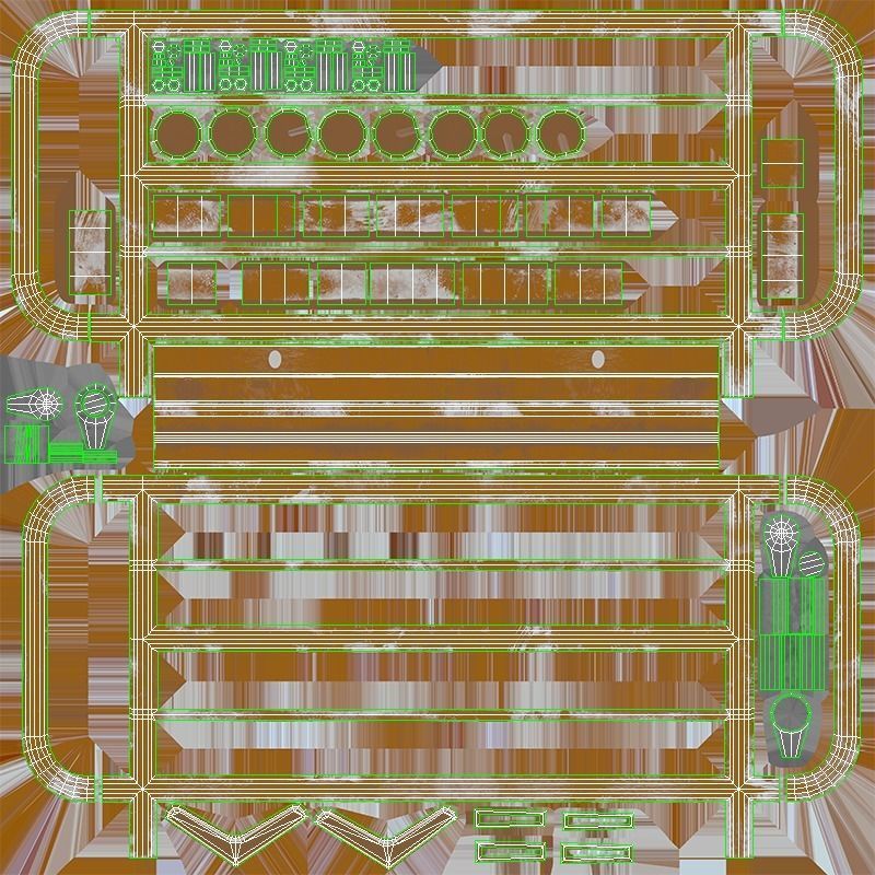 Steel Railing Low-poly 3D model_16