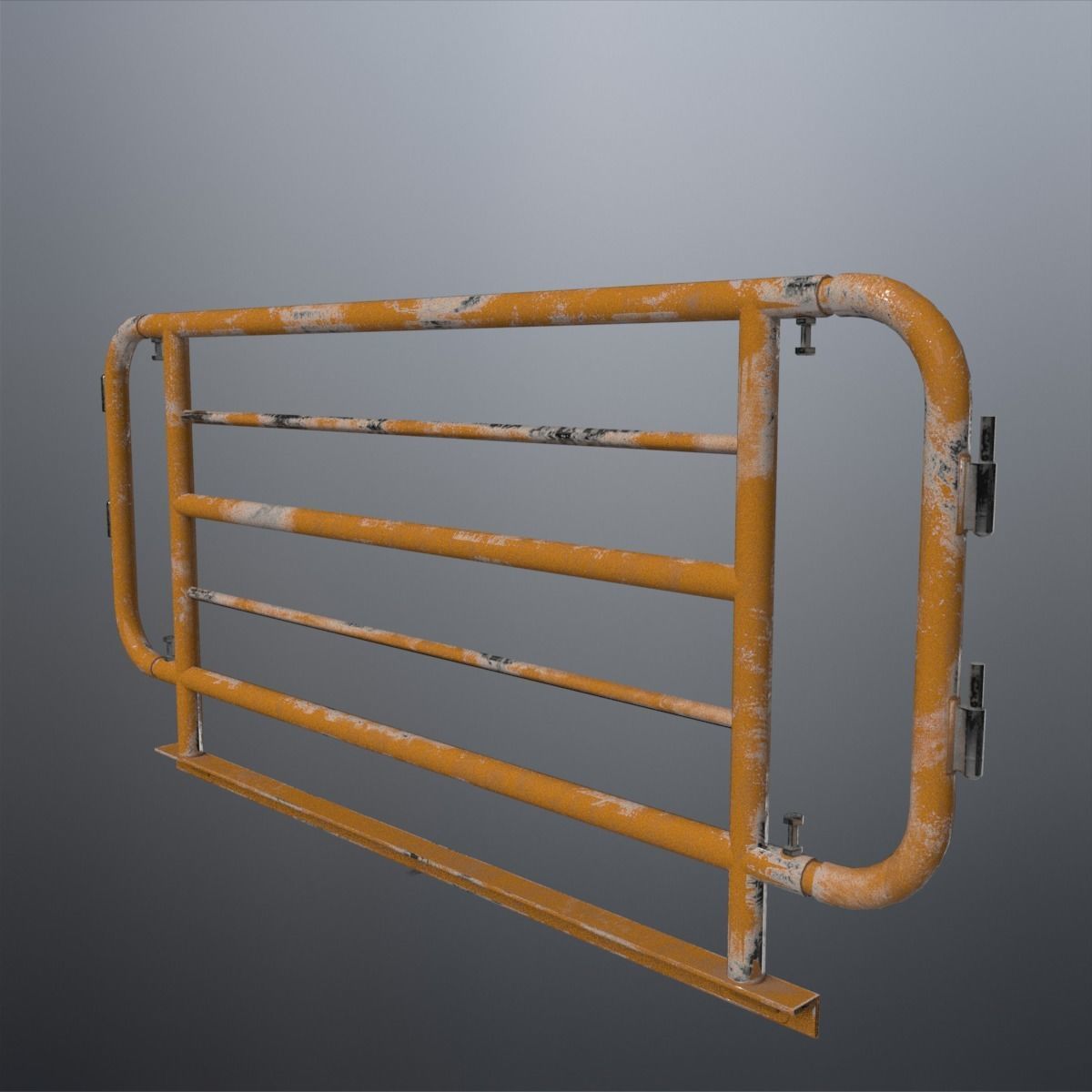 Steel Railing Low-poly 3D model_3