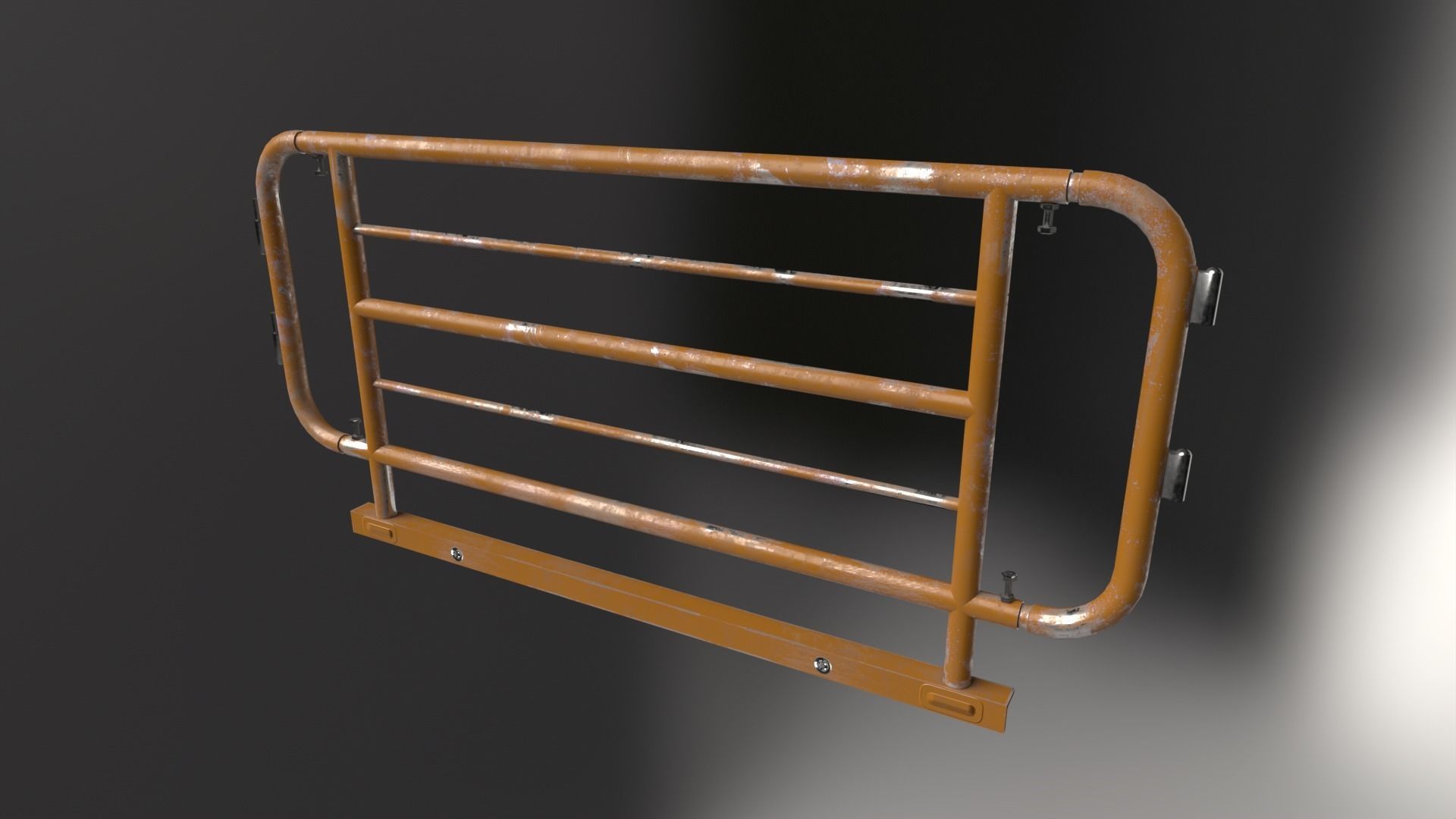 Steel Railing Low-poly 3D model_6