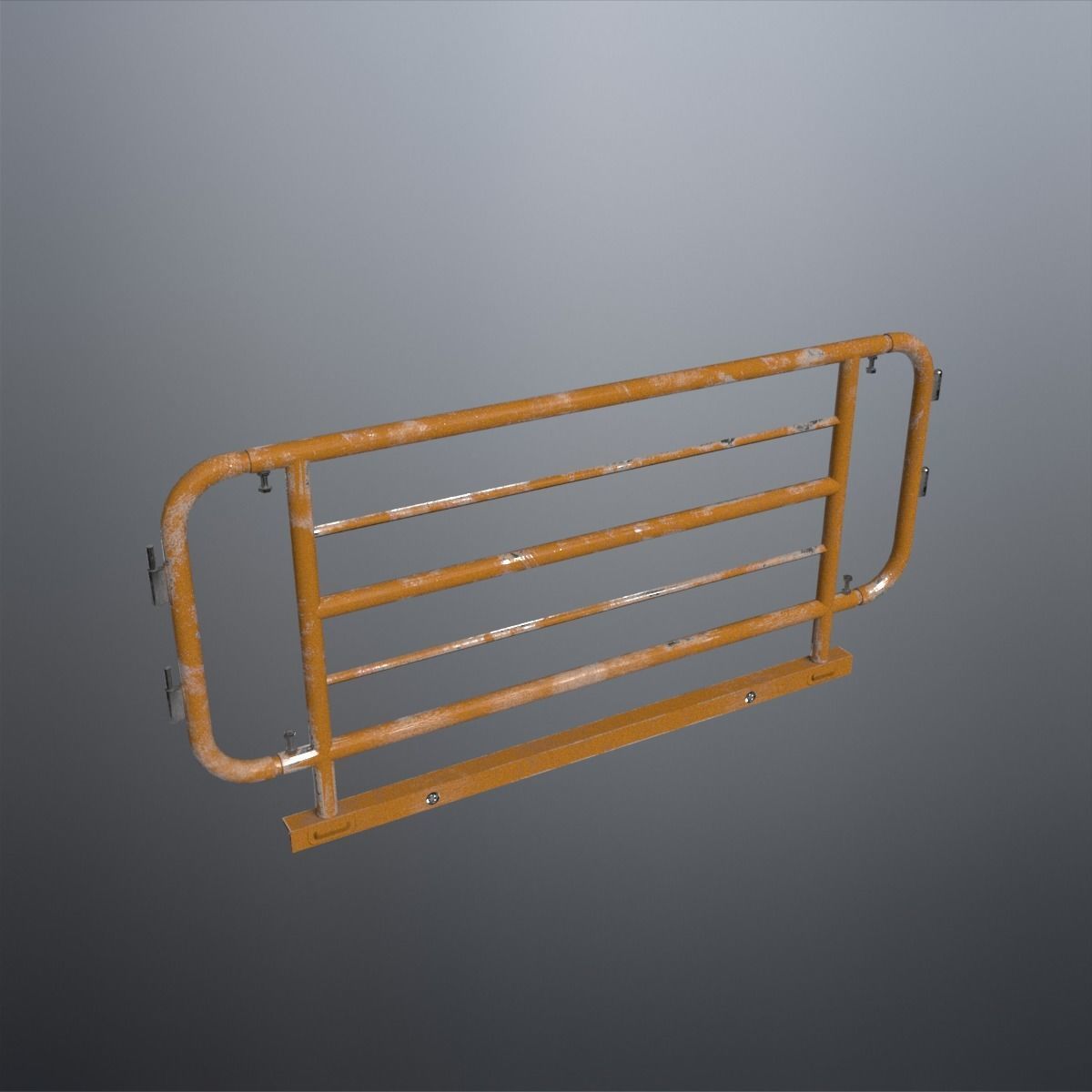 Steel Railing Low-poly 3D model_2