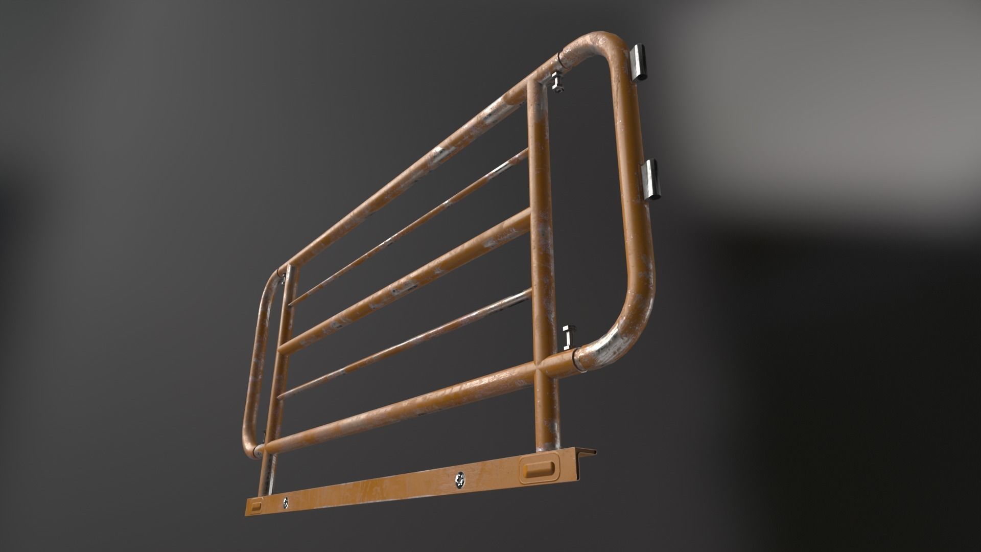 Steel Railing Low-poly 3D model_7
