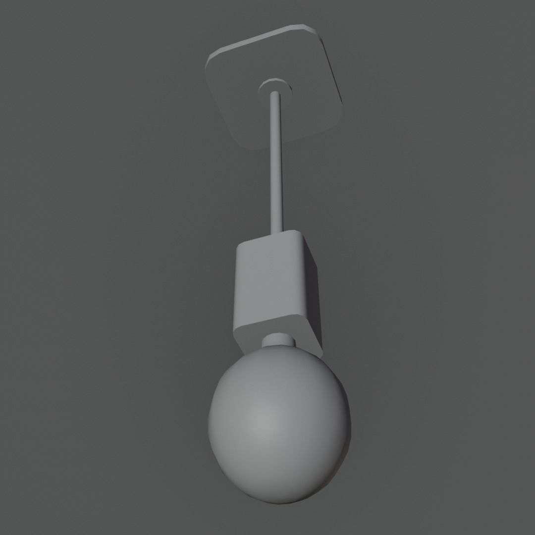 Kitchen lamp Low-poly 3D model_5