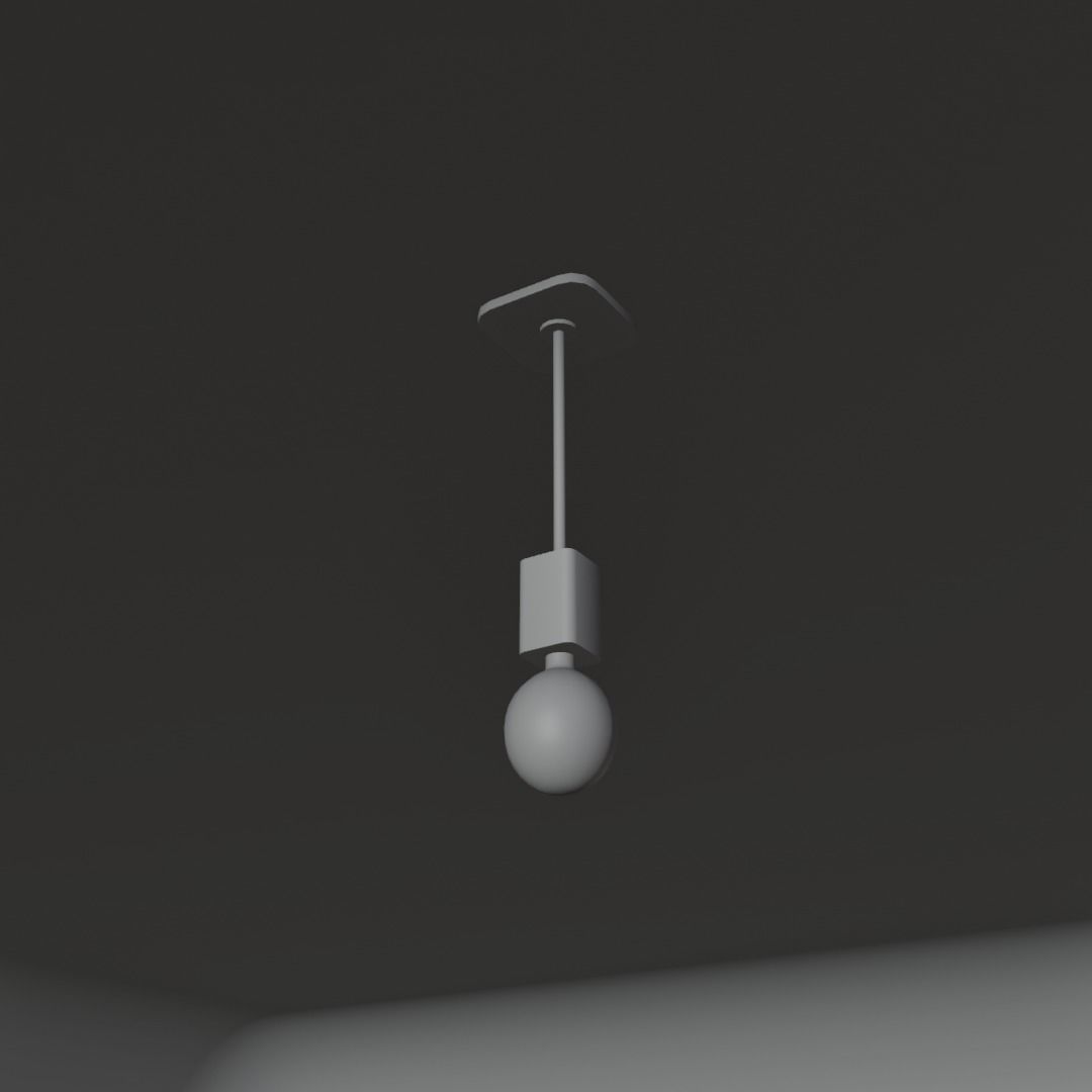 Kitchen lamp Low-poly 3D model_4