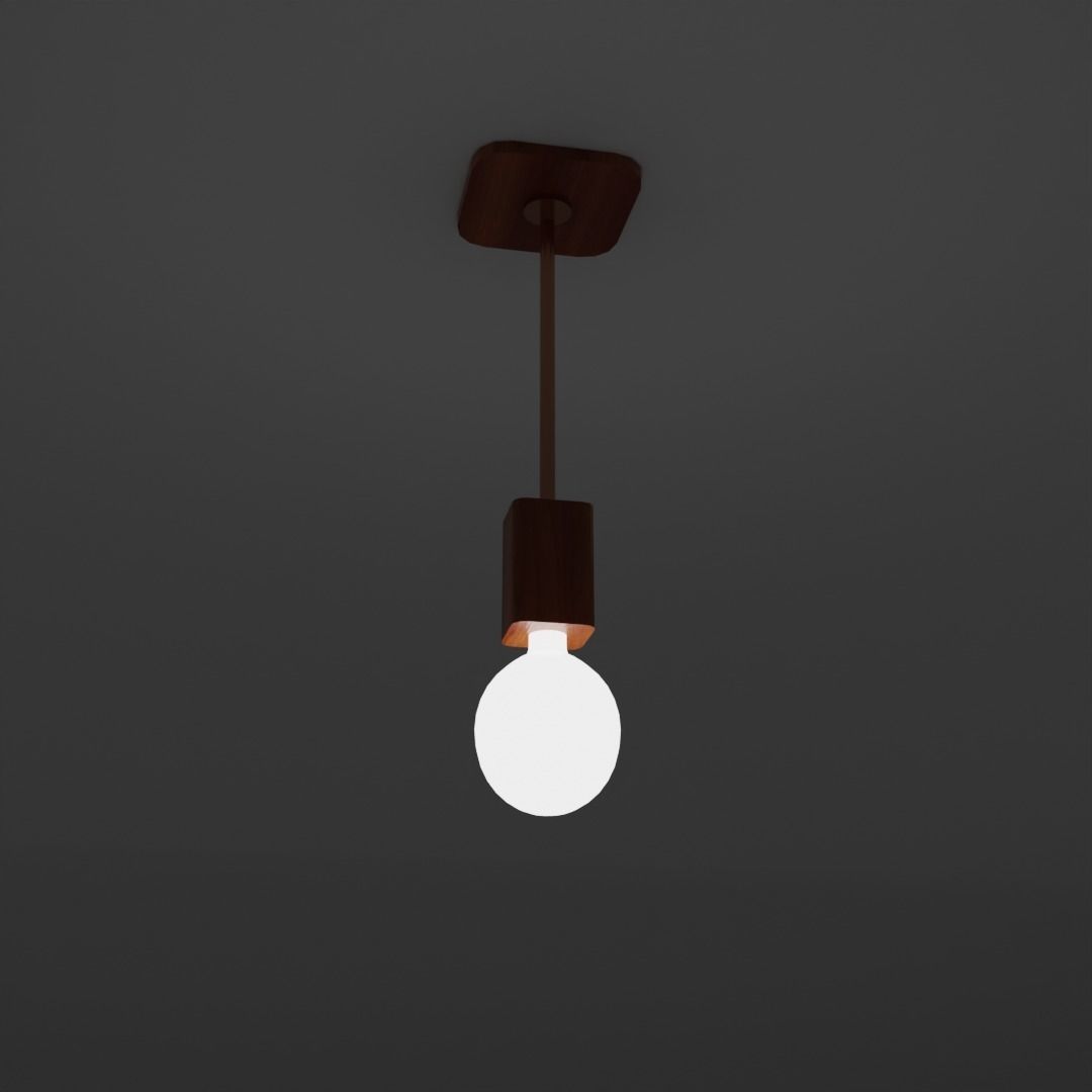 Kitchen lamp Low-poly 3D model_1