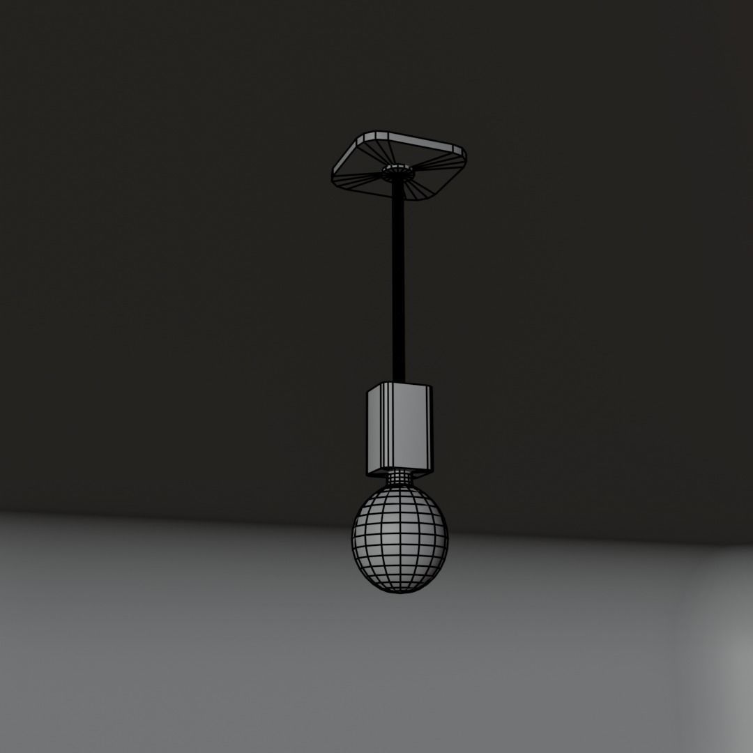 Kitchen lamp Low-poly 3D model_7