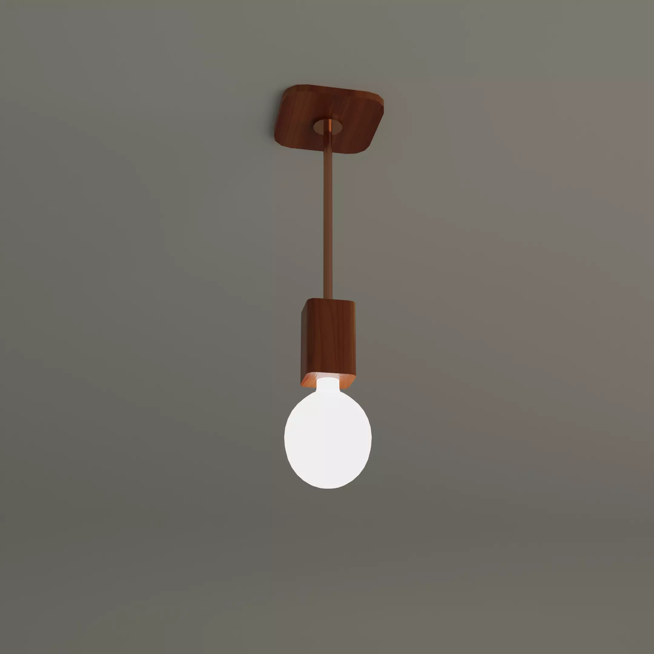 Kitchen lamp Low-poly 3D model_0