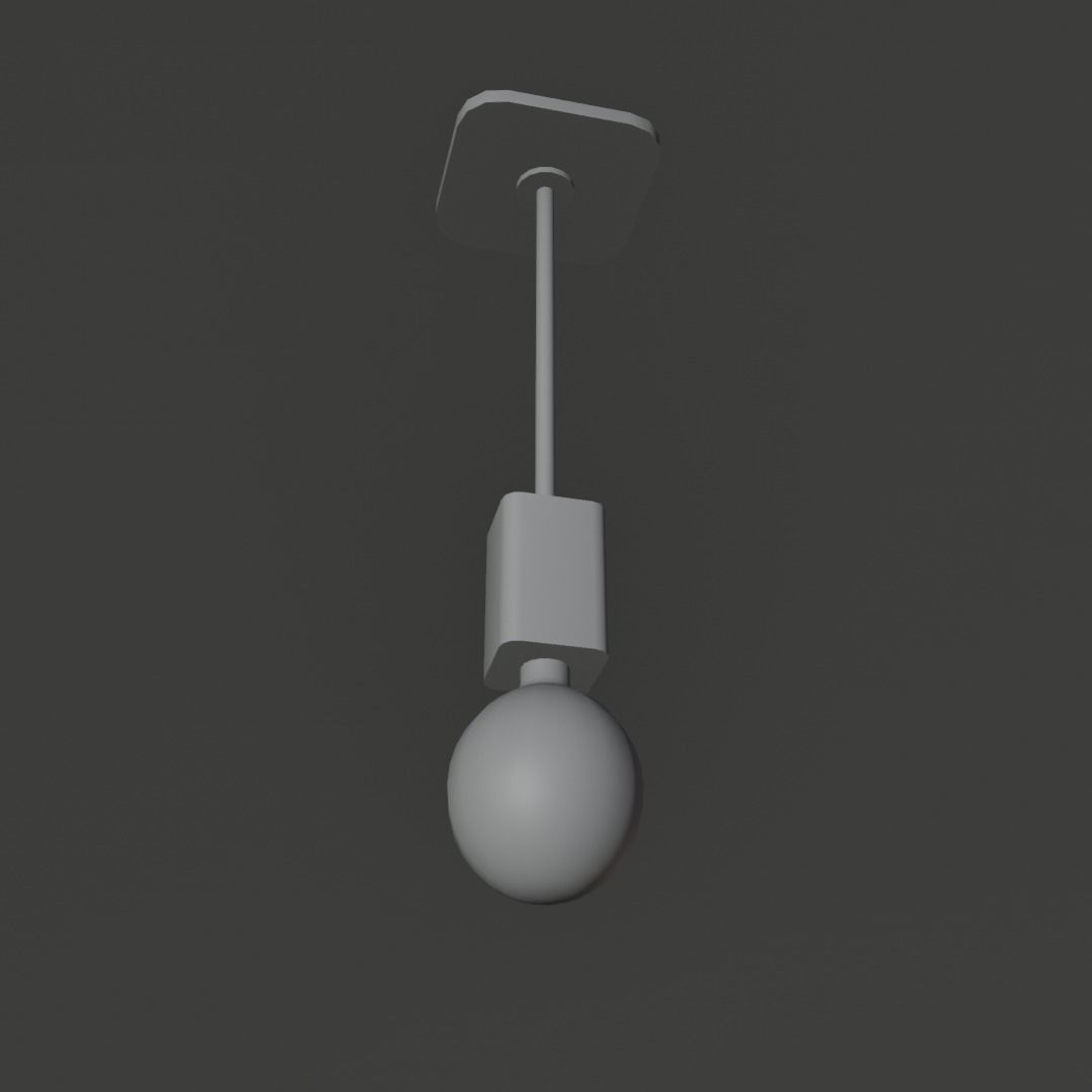 Kitchen lamp Low-poly 3D model_3