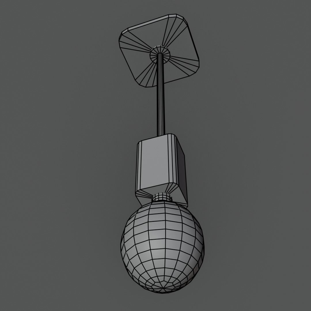 Kitchen lamp Low-poly 3D model_6