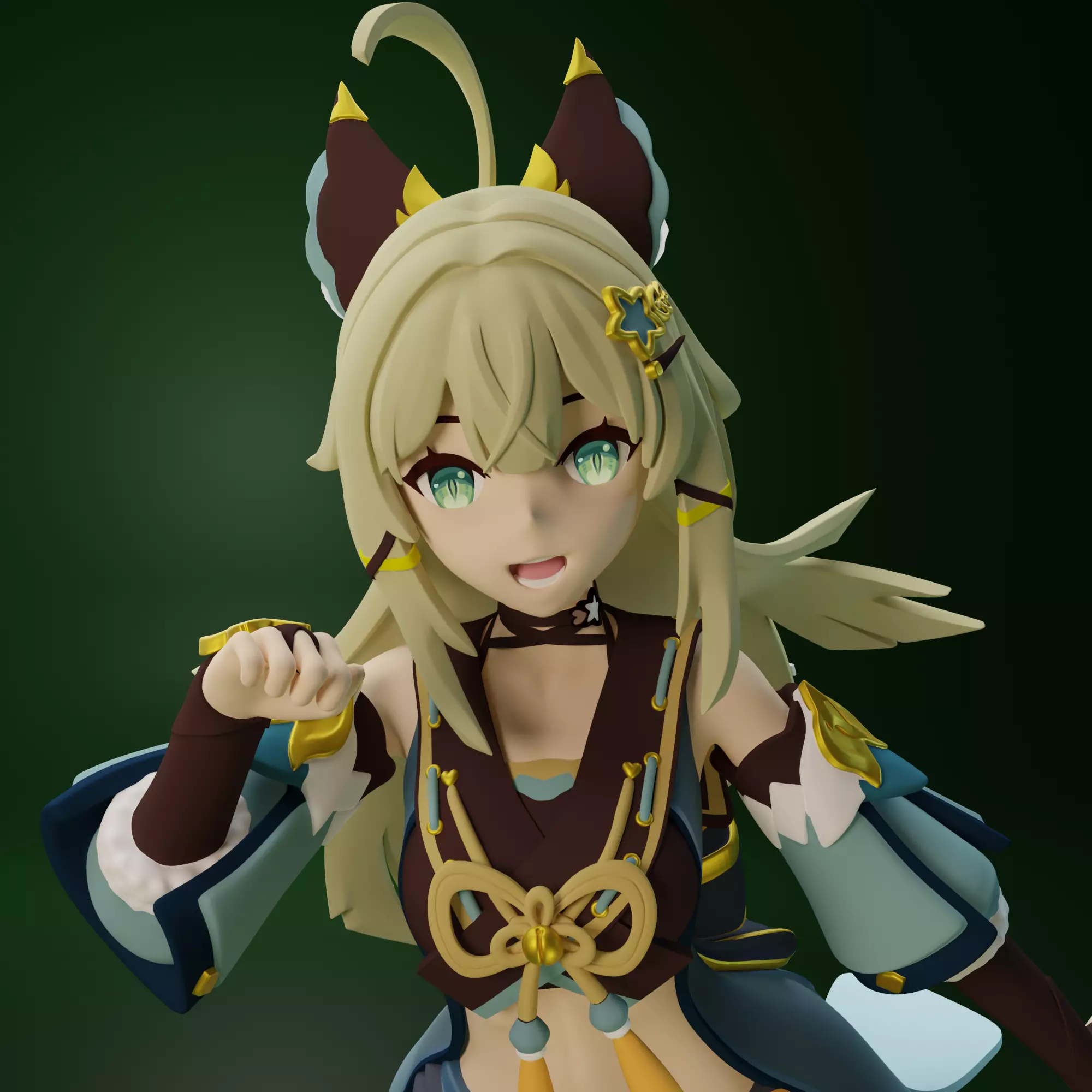 KIRARA FROM GENSHIN IMPACT 3D print model