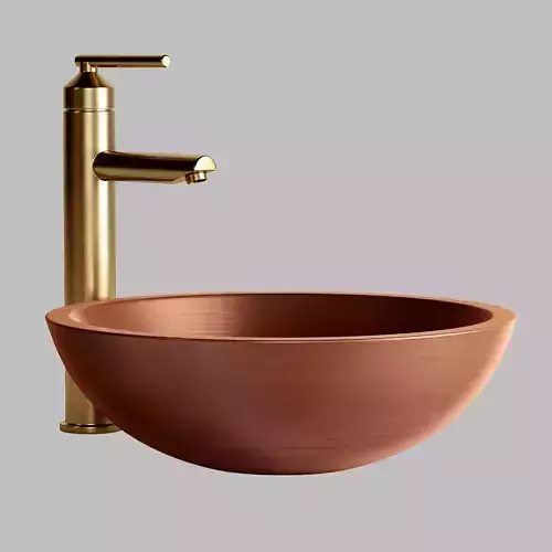 Burgan Double-Wall Copper Vessel Sink