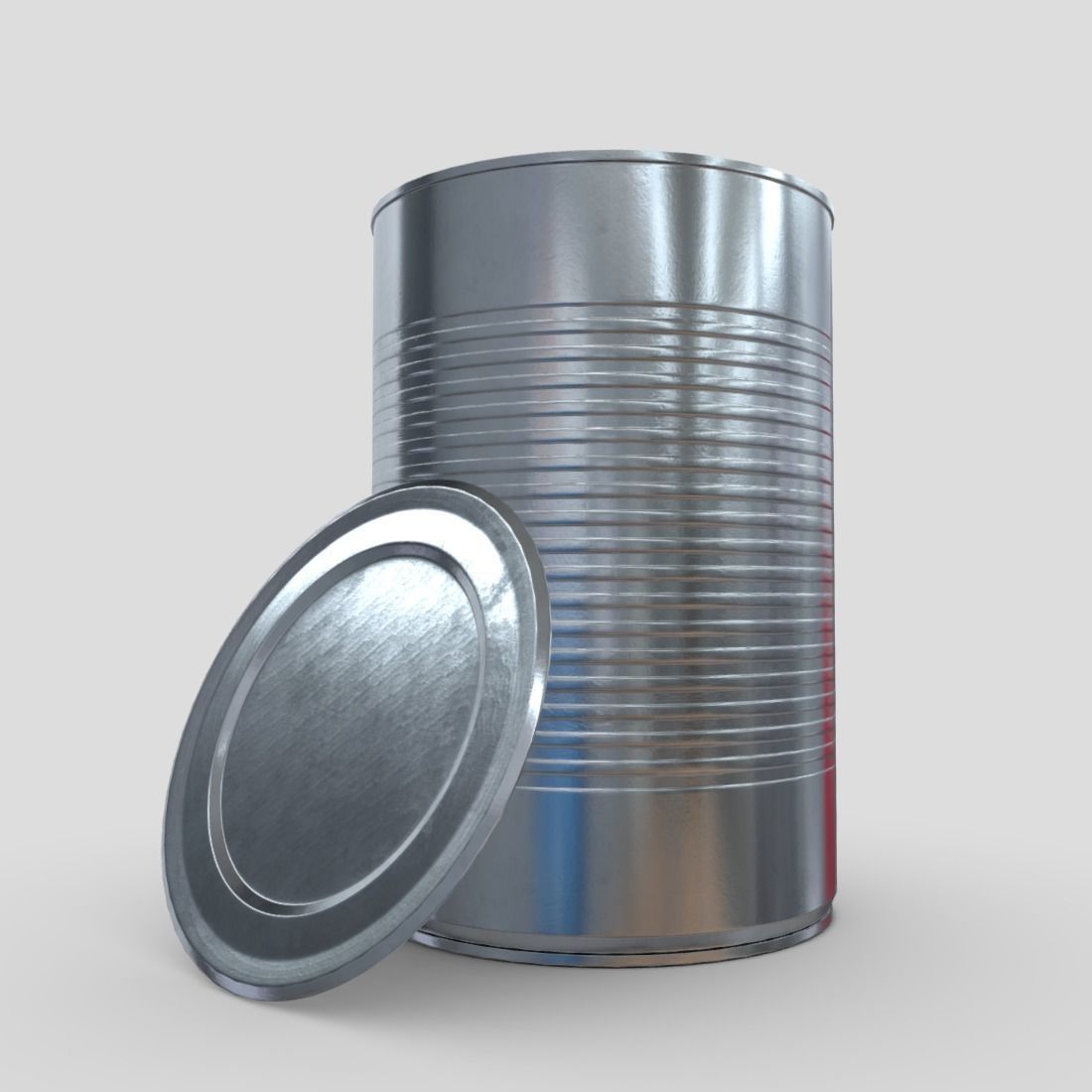 CC0 - Tin Can 4 Open Free low-poly 3D model_12