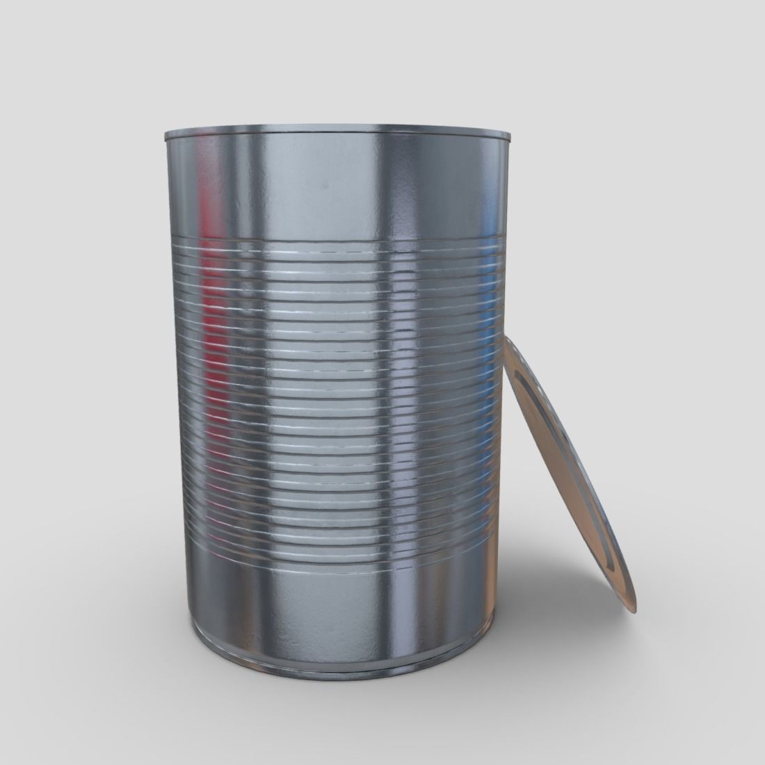 CC0 - Tin Can 4 Open Free low-poly 3D model_4