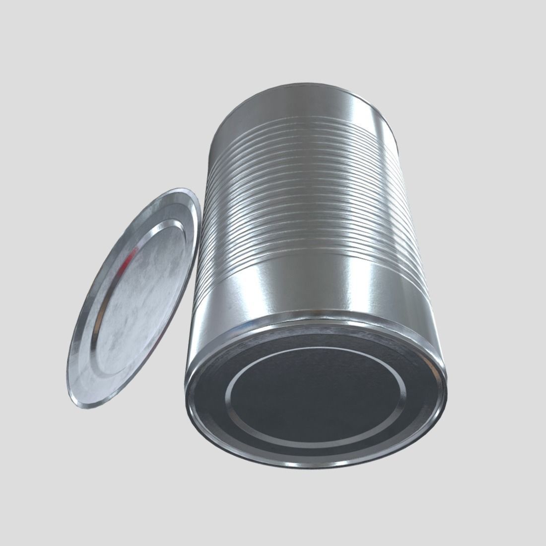 CC0 - Tin Can 4 Open Free low-poly 3D model_10