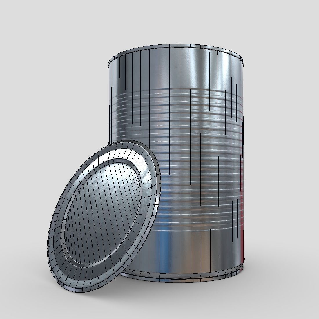 CC0 - Tin Can 4 Open Free low-poly 3D model_13