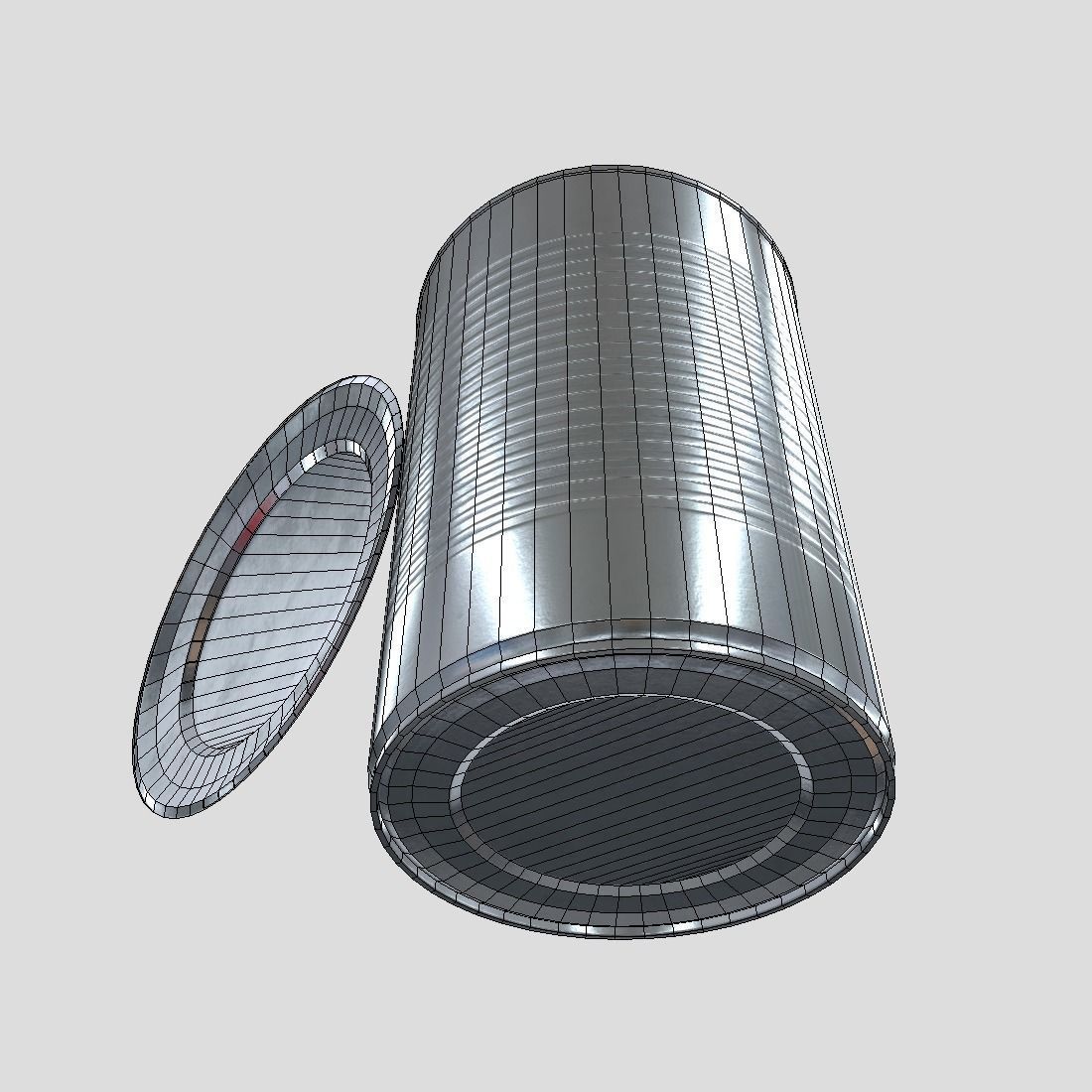 CC0 - Tin Can 4 Open Free low-poly 3D model_11