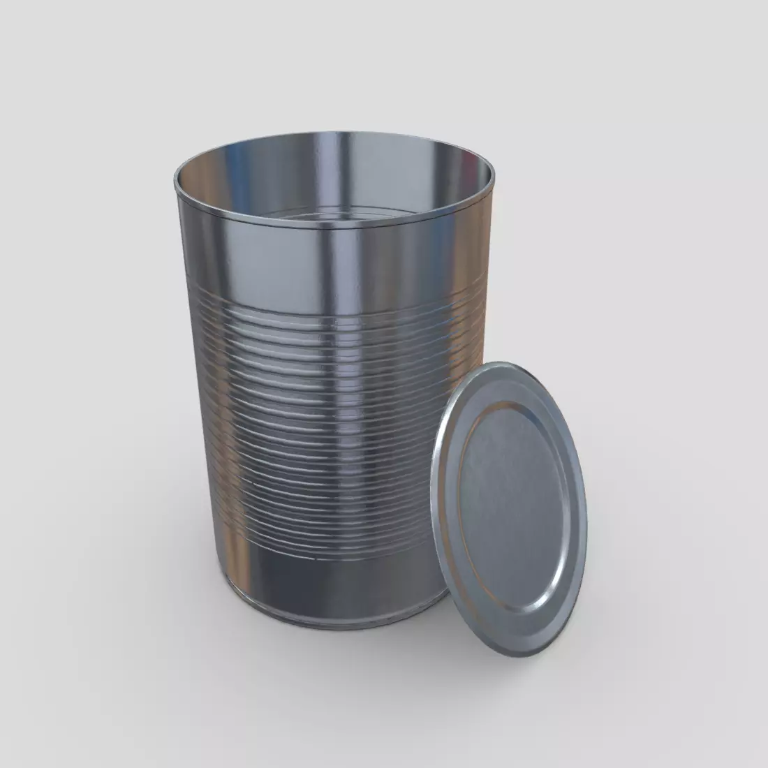 CC0 - Tin Can 4 Open Free low-poly 3D model_0