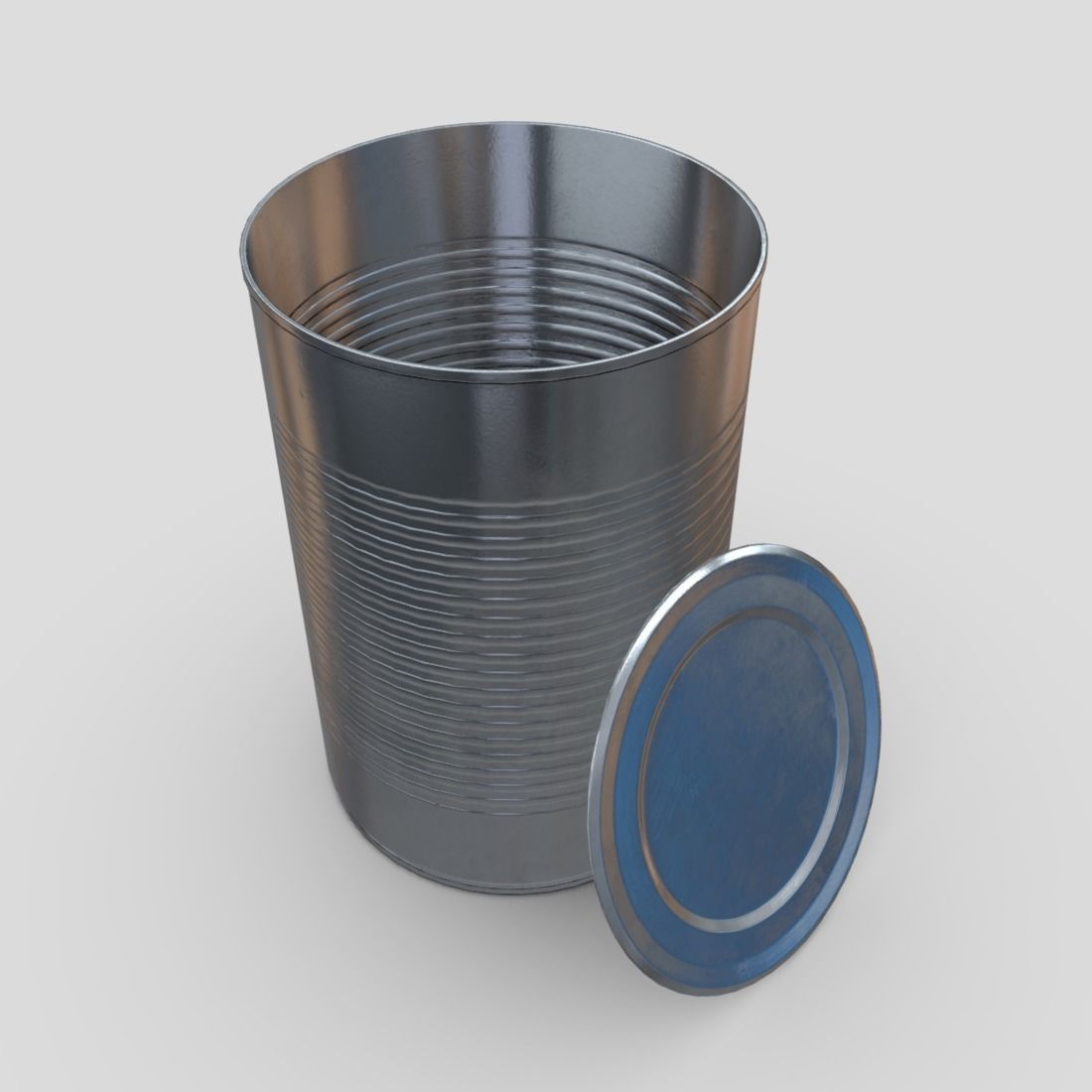 CC0 - Tin Can 4 Open Free low-poly 3D model_6