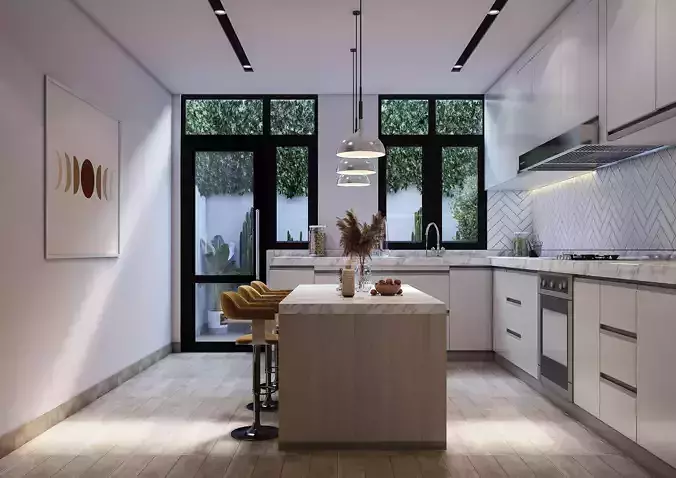 Modern Kitchen 3D model Modern Kitchen 3D model