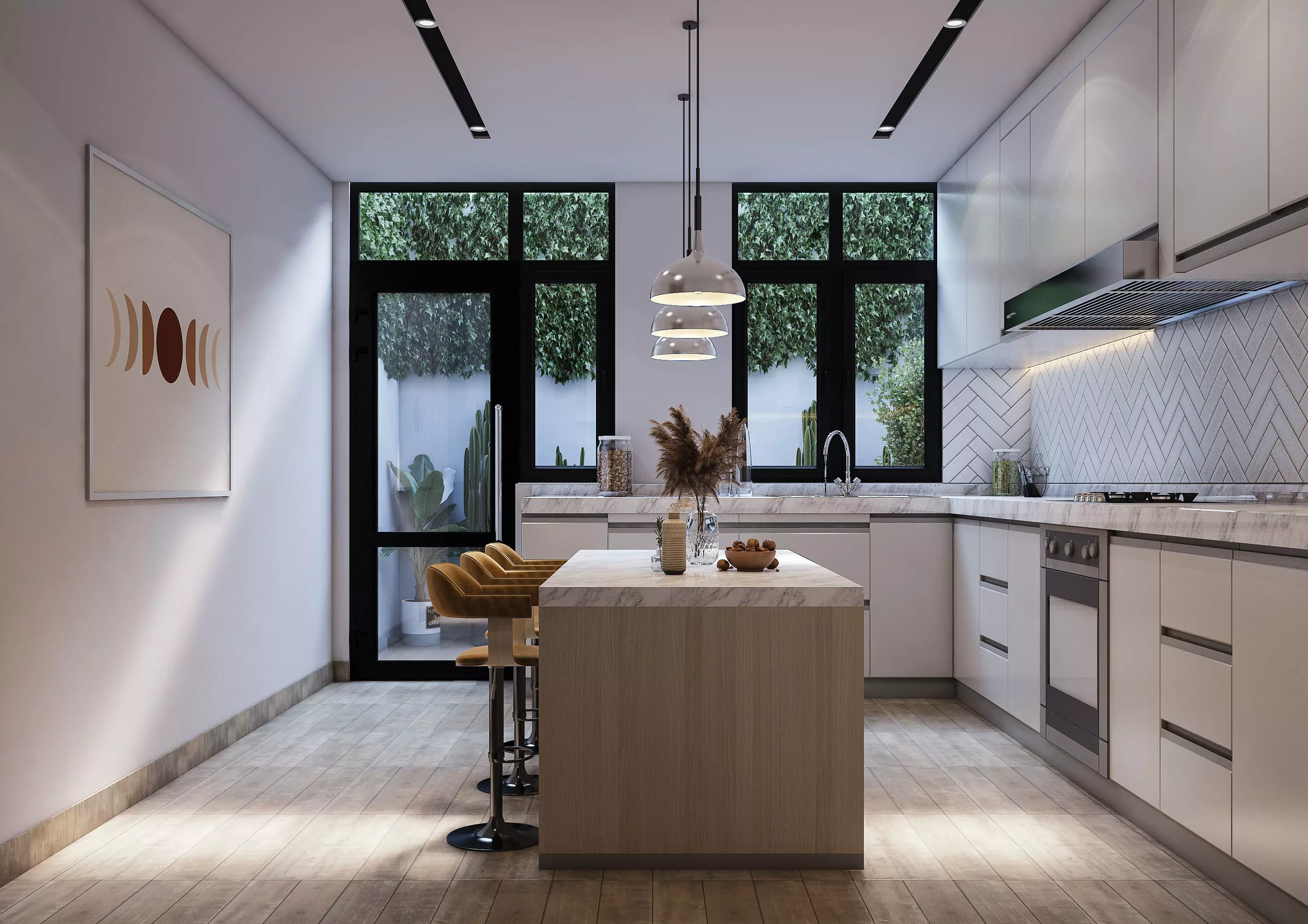 Modern Kitchen 3D model_0