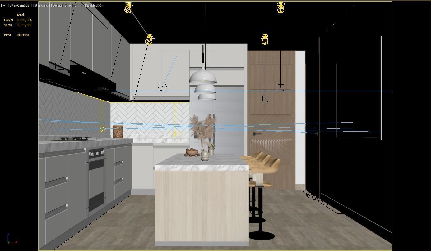 Modern Kitchen 3D model_3