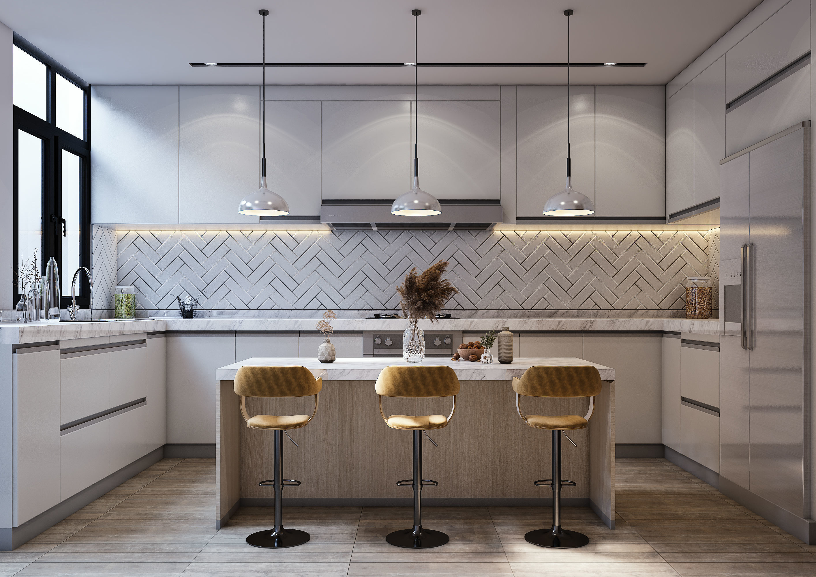 Modern Kitchen 3D model_1