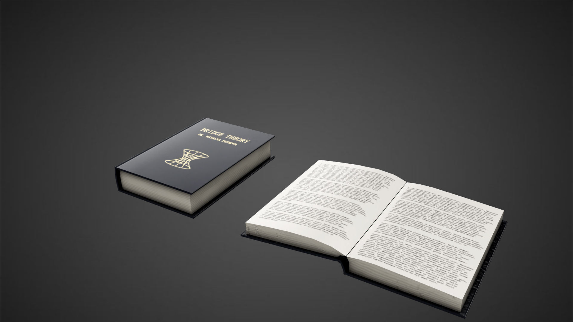 Book low ploy Low-poly 3D model_3