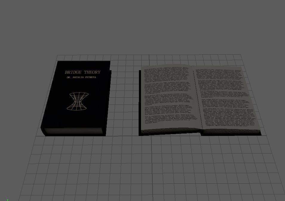 Book low ploy Low-poly 3D model_14