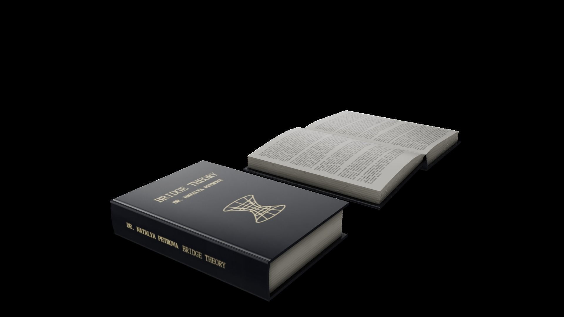 Book low ploy Low-poly 3D model_7