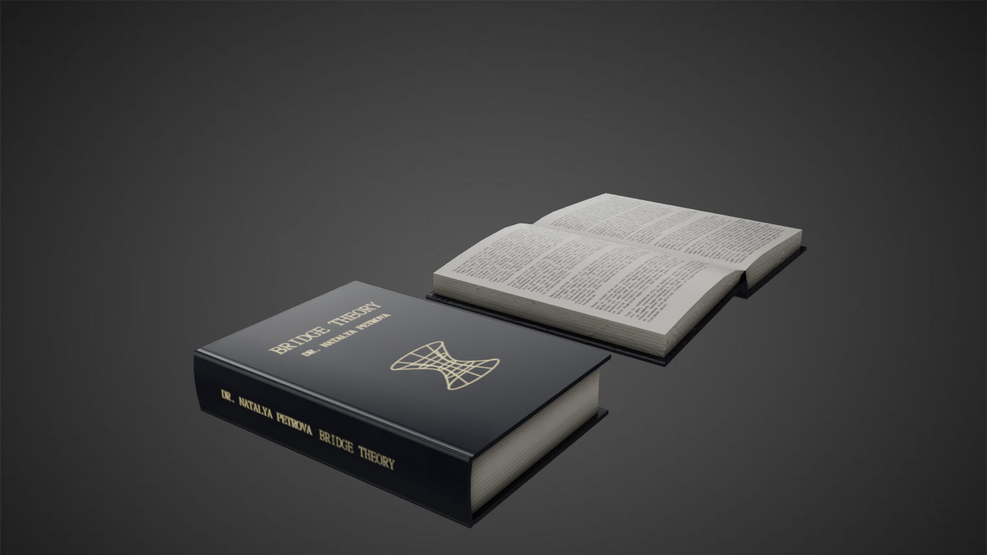 Book low ploy Low-poly 3D model_10