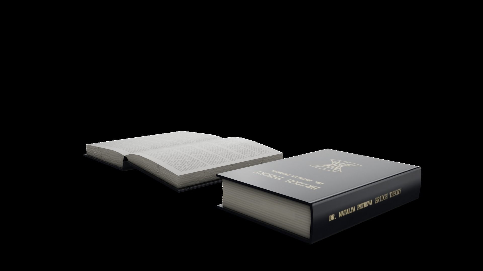 Book low ploy Low-poly 3D model_11