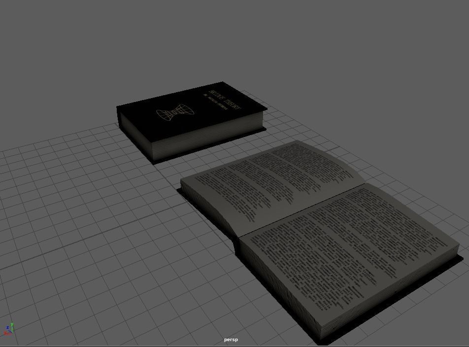 Book low ploy Low-poly 3D model_19