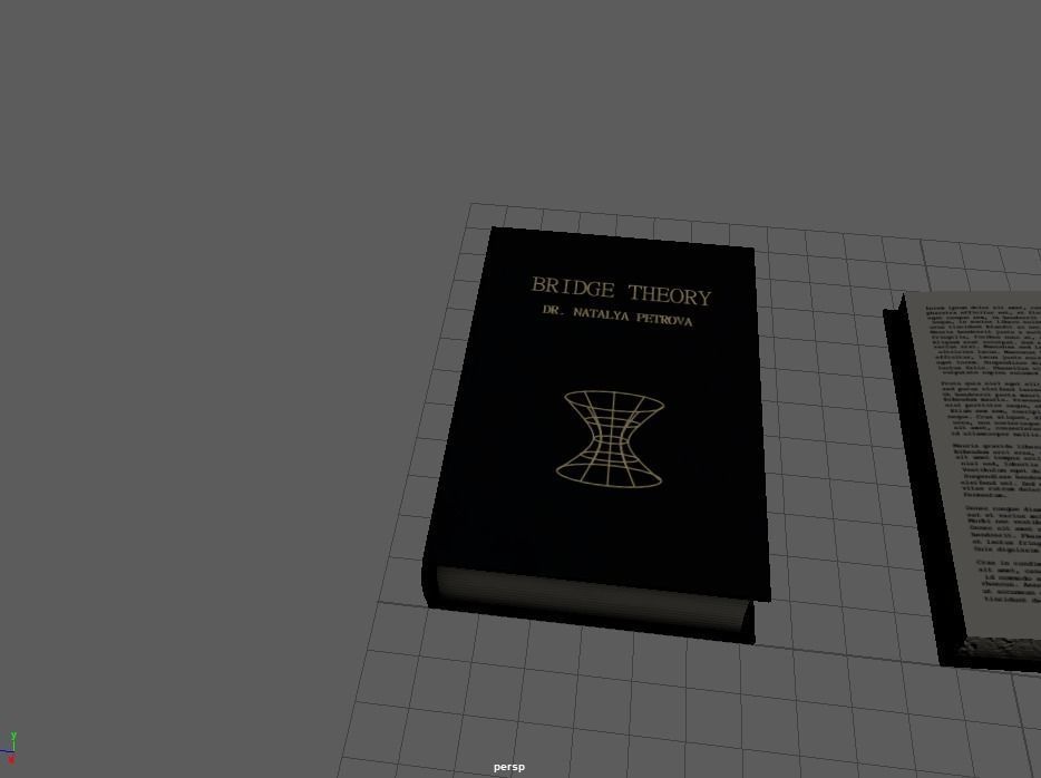 Book low ploy Low-poly 3D model_16