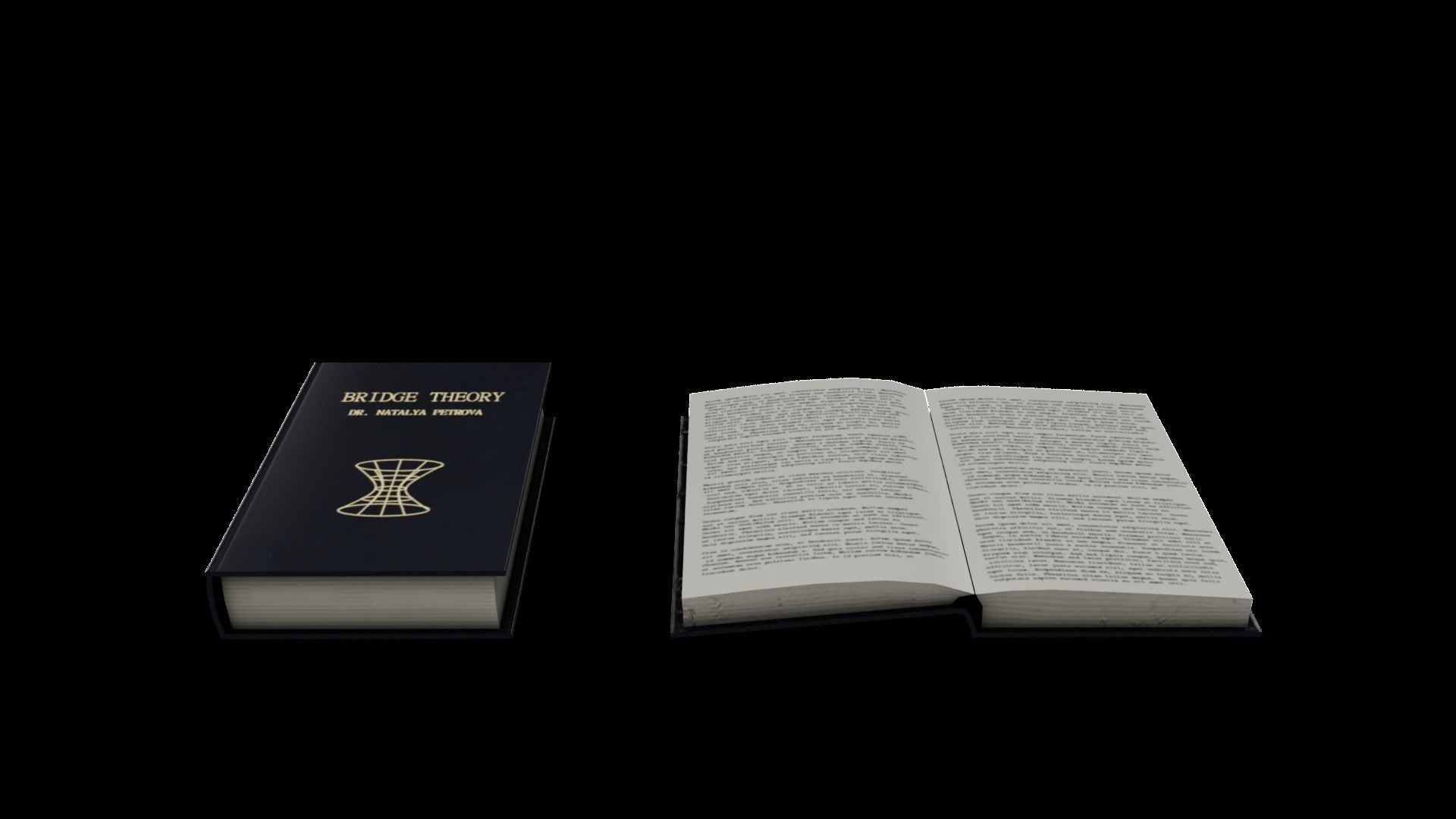 Book low ploy Low-poly 3D model_6