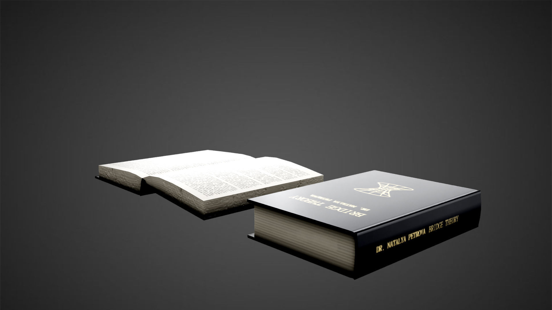 Book low ploy Low-poly 3D model_1
