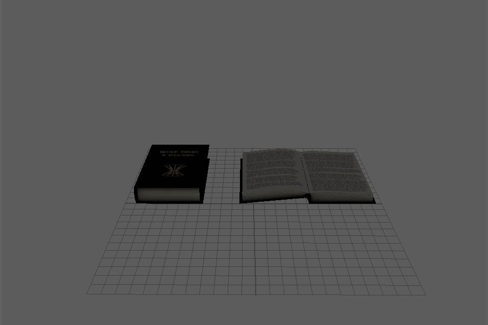 Book low ploy Low-poly 3D model_12