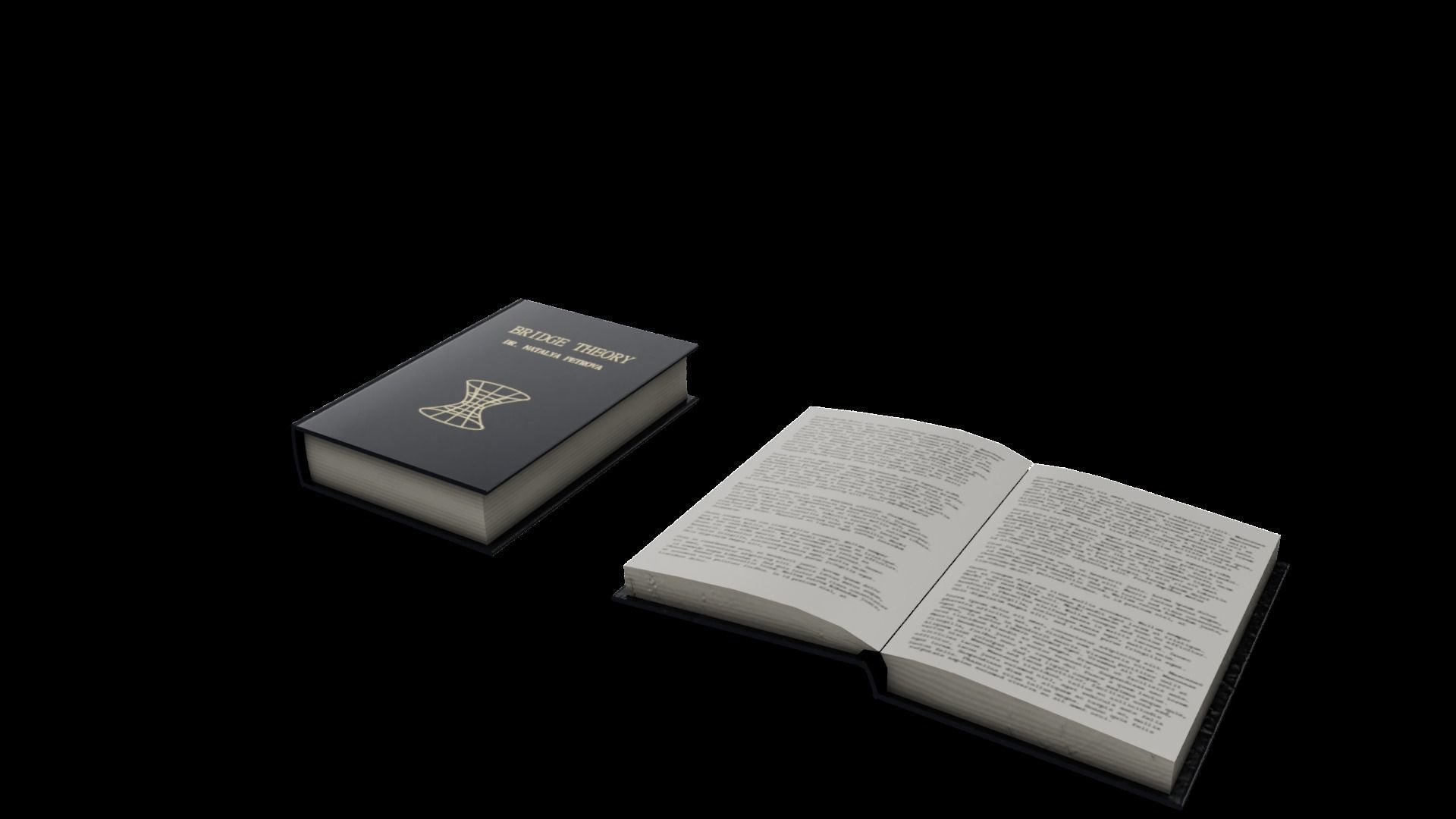 Book low ploy Low-poly 3D model_5