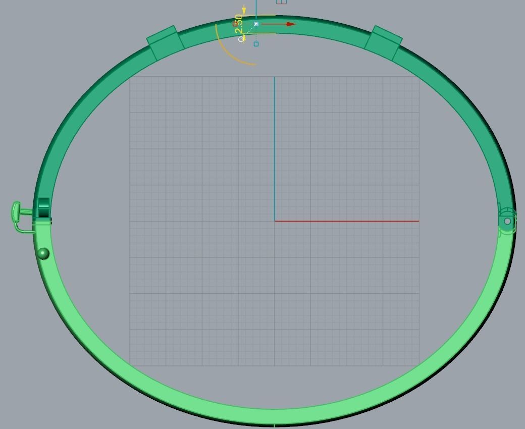 mark bracelete 3D model_2