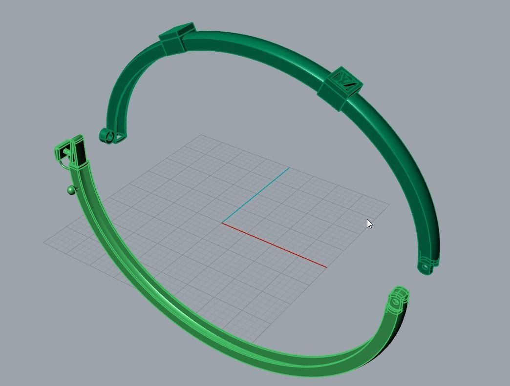 mark bracelete 3D model_4