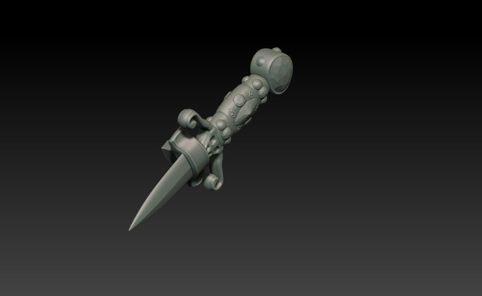 Elvira on throne 3D print model_14