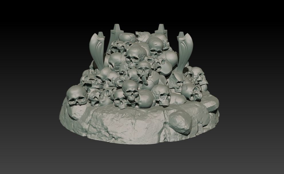 Elvira on throne 3D print model_7