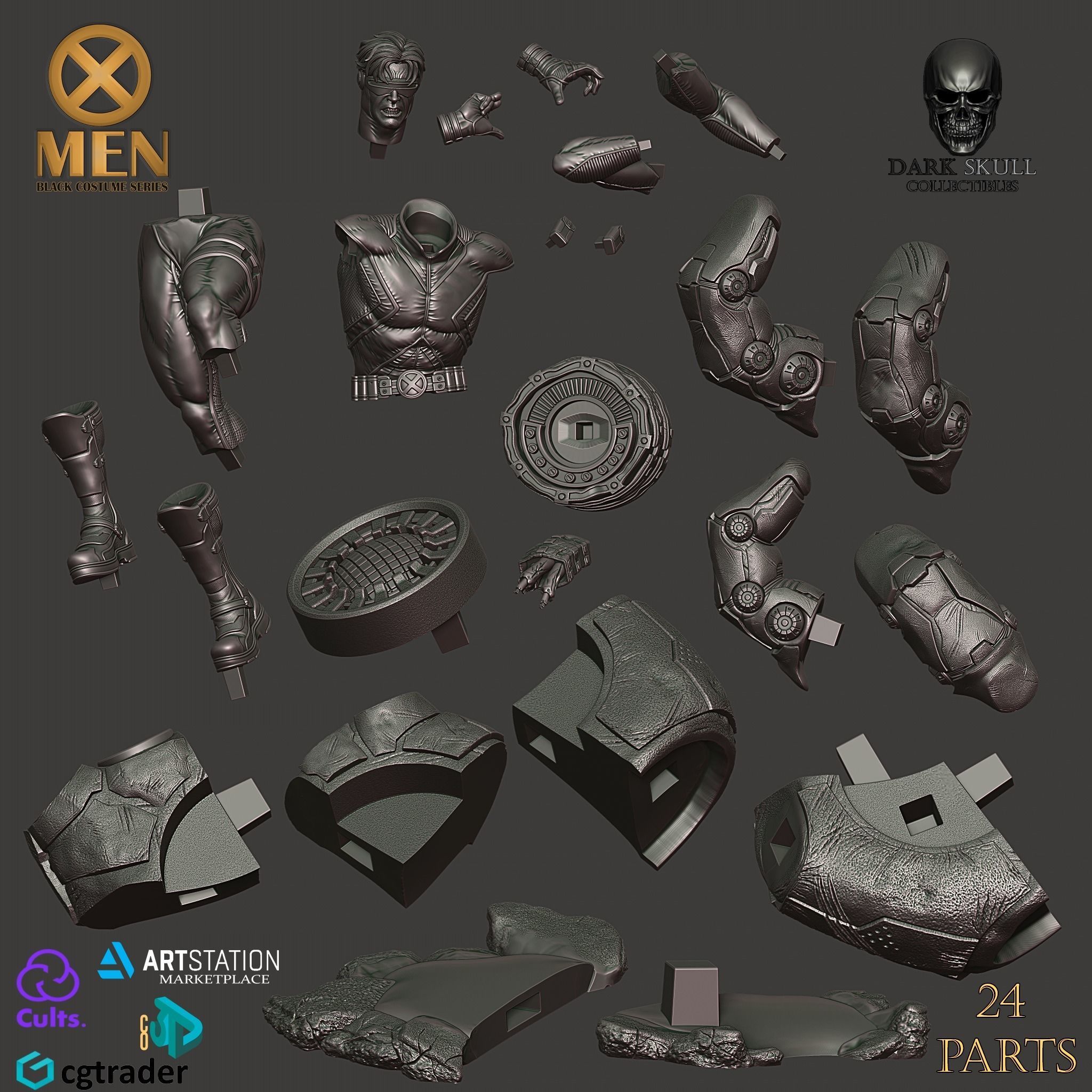 CYCLOPS- BLACK COSTUME 3D print model_6