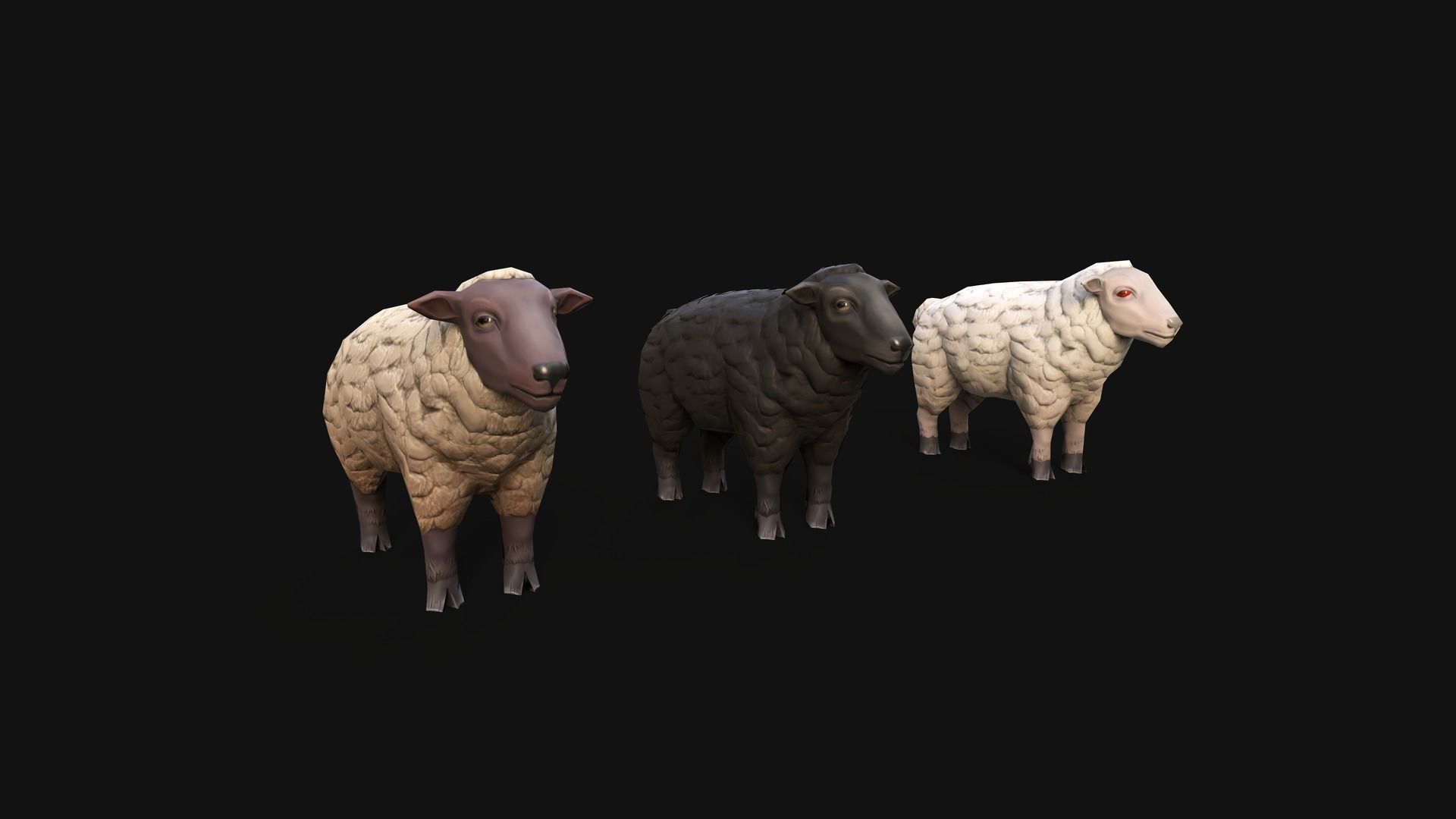 Mobile Sheep Low-poly 3D model_2